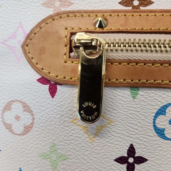 Louis Vuitton Multicolore Alma Handbag White, view 7