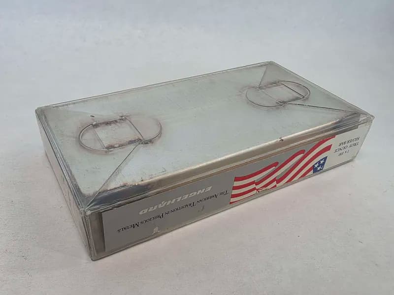 Engelhard 999+ Fine Silver 100 Troy Ounce Bar, detail view
