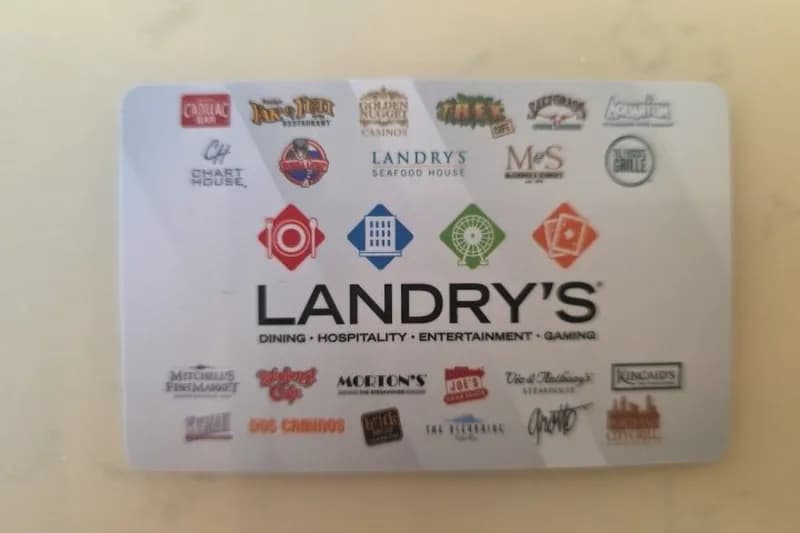 Landry's Dining $50 Gift Card, side view