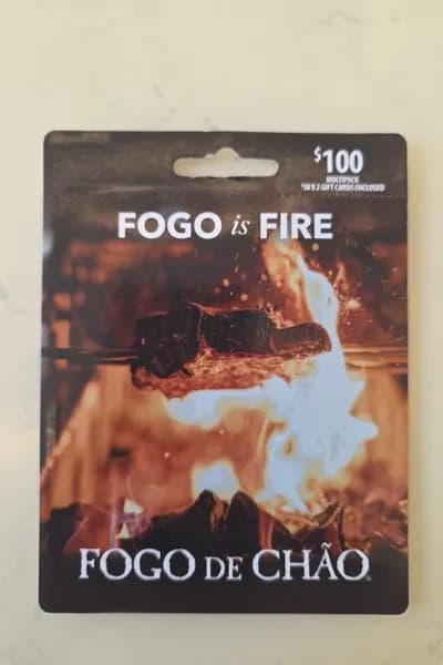 $100 Gift Card - Fogo de Chão - Kansas City Plaza, side view