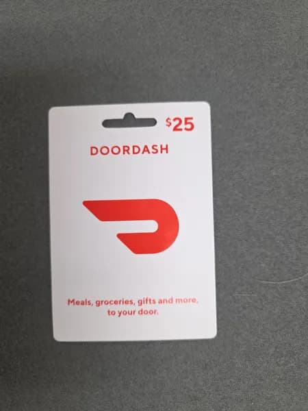 $25 DoorDash Gift Card, side view