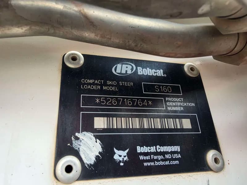 Bobcat S160 Skid-Steer Loader – Kubota Diesel – 3,450 Hours – Starts and Runs, rear view
