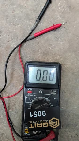 Analog/Digital Multimeter with Test Leads, side view