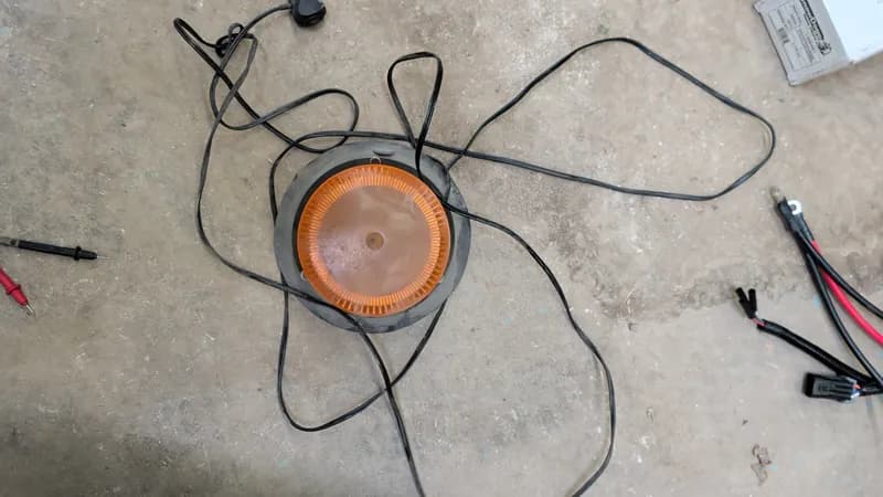 Orange LED Warning Light w/ Black Mounting Bracket, primary view