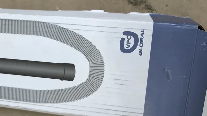 Hand Pump with 5 ft Flexible Discharge Hose, rear view