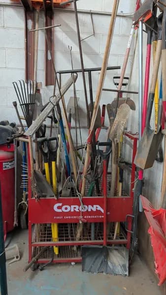 Corona Garden Tool Storage Rack w/ Hand Tools, primary view