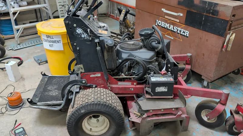 eXmark Zero Turn Radius Riding Lawn Mower w/ Bagger, primary view