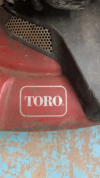 Toro GTS 150cc Smart Stow Lawn Mower, rear view
