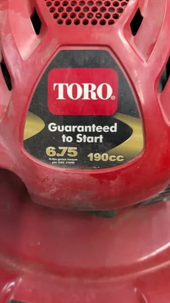 Toro Recycler 22 in. Lawn Mower 190cc Engine, side view