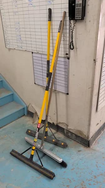 Lot of Three Squeegees & Brooms, primary view