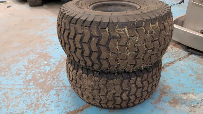 All-Terrain Pneumatic Tires w/ Wheel Rims, side view