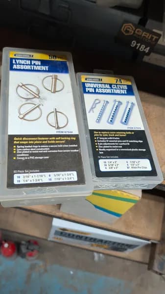 Storehouse Lynch Pin & Clevis Pin Assortment (124 pcs), side view