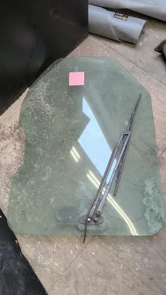 Skid Steer Windshield Glass Panel w/ Wiper Blades, primary view