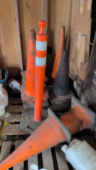 Traffic Safety Cones with Reflective Striping Orange, primary view