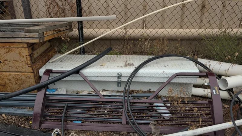 White Metal Truck Box Toolbox, primary view