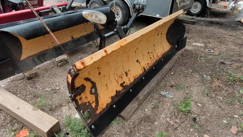 Meyer Snow Plow with Salt Spreader, rear view