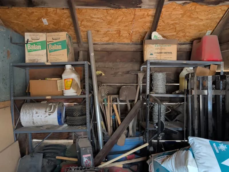 Lot: Metal Shelving, Tools, & Accessories, primary view