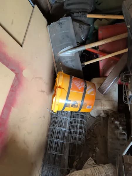 Lot: Metal Shelving, Tools, & Accessories, side view