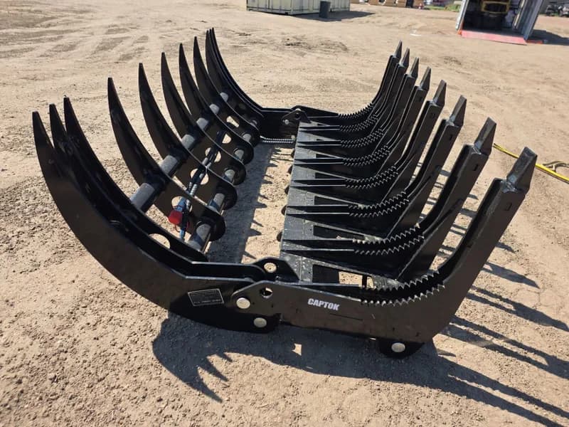Skid Steer Curved Log Grabber CLG72 72", rear view