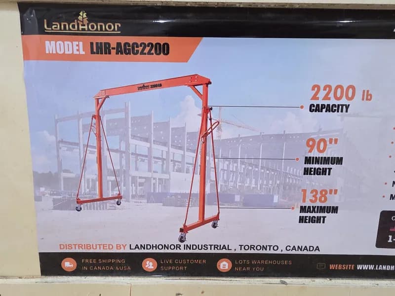 LandHonor 2200lb Adjustable Gantry Crane AGC2200, primary view