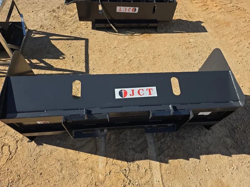 JCT 2026 Heavy-Duty Skid Steer Snow Pusher 96", rear view