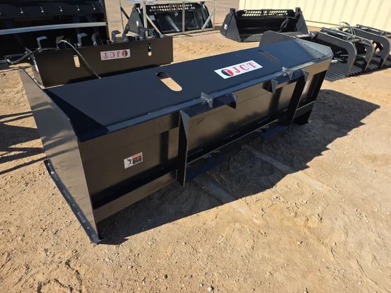 JCT 2026 Heavy-Duty Skid Steer Snow Pusher 96", side view