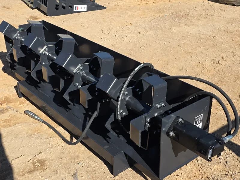 JCT 2026 Skid Steer Tiller Attachment 72", rear view