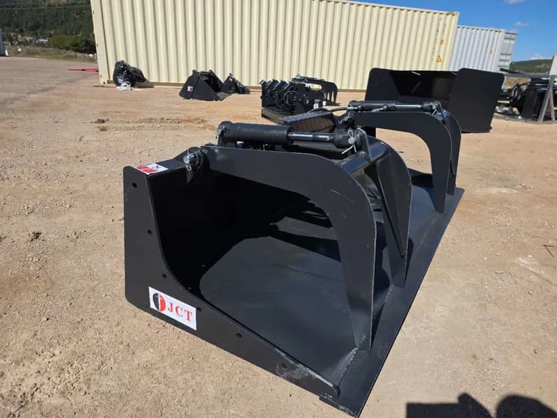 2026 JCT Heavy Duty Skid Steer Grapple Bucket 84", side view