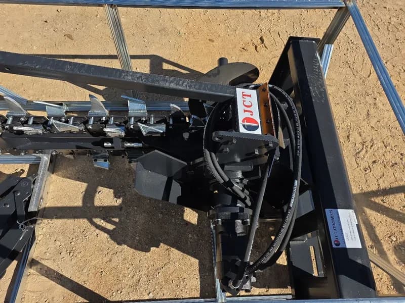 Unused 2026 JCT Skid Steer Trencher, interior view