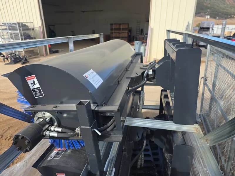 Unused 2026 JCT 84" Skid Steer Angle Broom, side view