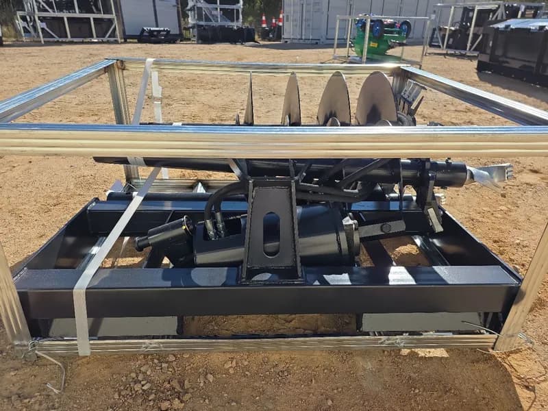 JCT 2026 Skid Steer Hydraulic Auger Drive & Bits (3), side view