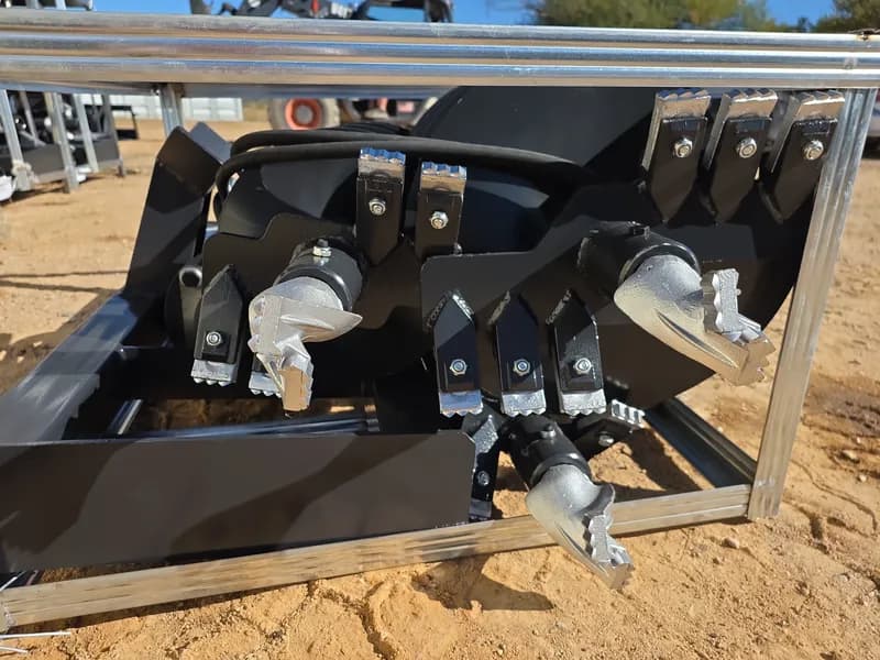 JCT 2026 Skid Steer Hydraulic Auger Drive & Bits (3), rear view