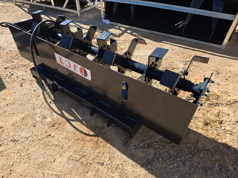 JCT 2026 Skid Steer Tiller Attachment 72", side view