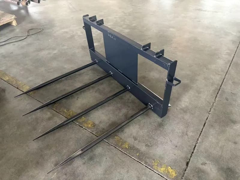 Unused 2026 JCT Skid Steer Bale Spear with Quadruple Tines, primary view