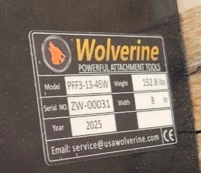 Wolverine PFF3-13-45W Quick Attach Plate, side view