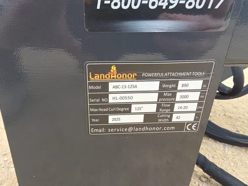 LandHonor ABC-13-125A Skid Steer Brush Cutter, detail view