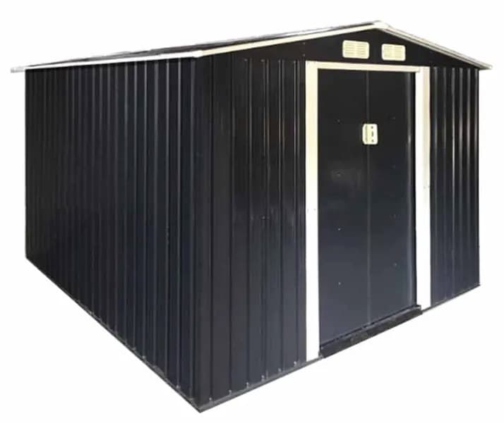 Landhonor 8'x10' LHR-MS810 Metal Storage Shed, interior view