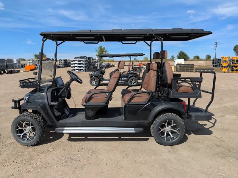 New 6 Person Luxury Electric Golf Cart SDLGC100 (Assembled)(Black), primary view