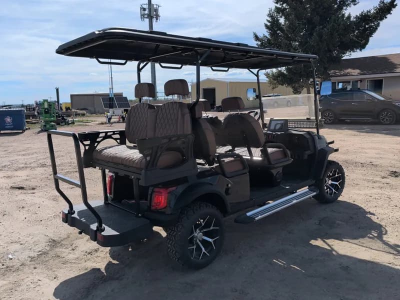 New 6 Person Luxury Electric Golf Cart SDLGC100 (Assembled)(Black), close-up view