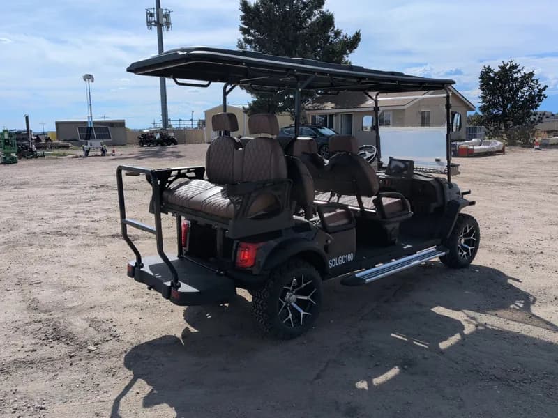 New 6 Person Luxury Electric Golf Cart SDLGC100 (Assembled)(Black), close-up view