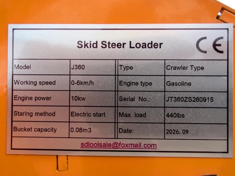 J360 Skid Steer Loader Crawler Type 10kW Gasoline, view 7