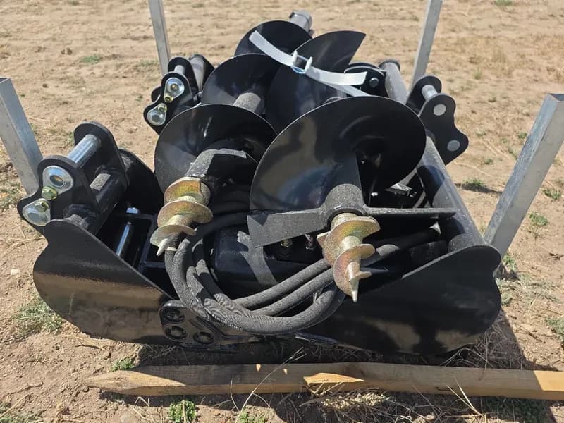 Heavy Duty Mini-Excavator Attachment Set (10-Piece), side view