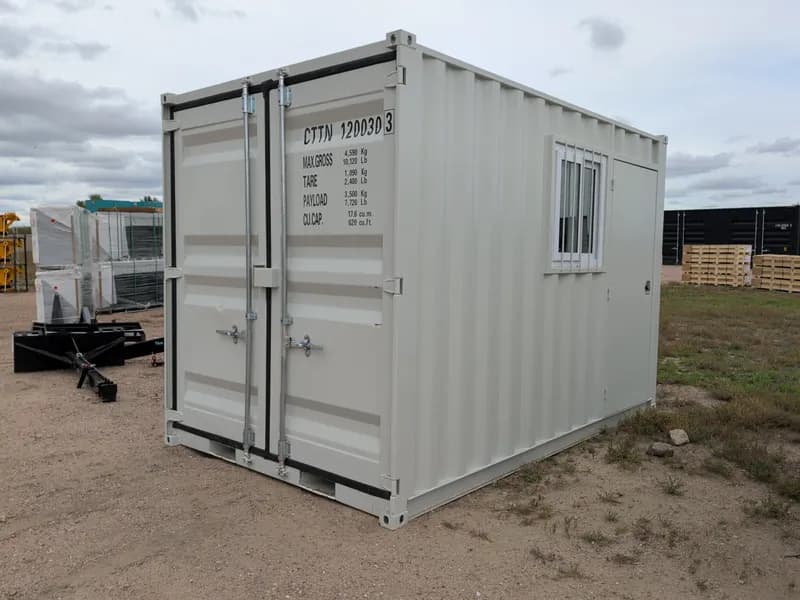 CTTN 120030 Shipping Container 12ft 3,500kg Payload, rear view