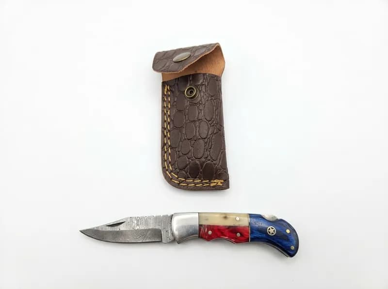 Fixed Blade Hunting Knife w/ Leather Sheath, primary view