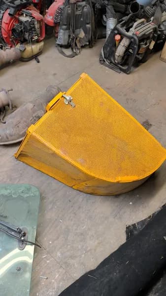 Yellow Perforated Bucket Scoop Attachment, primary view