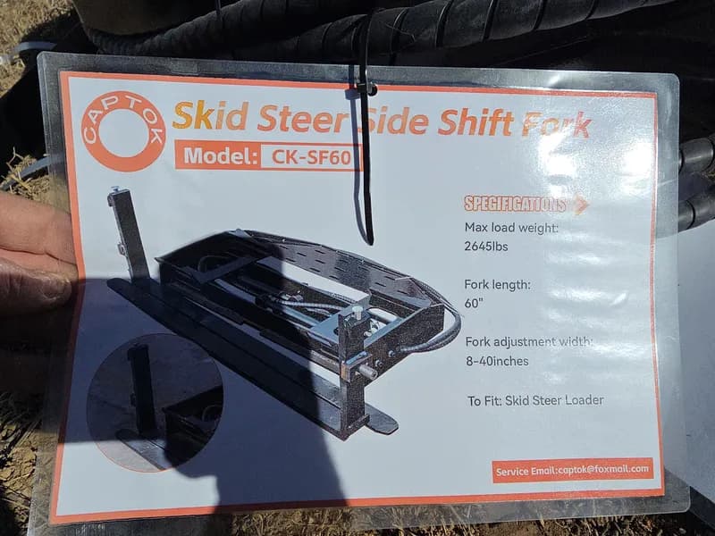 Skid Steer Side Shift Fork Model SF60, primary view