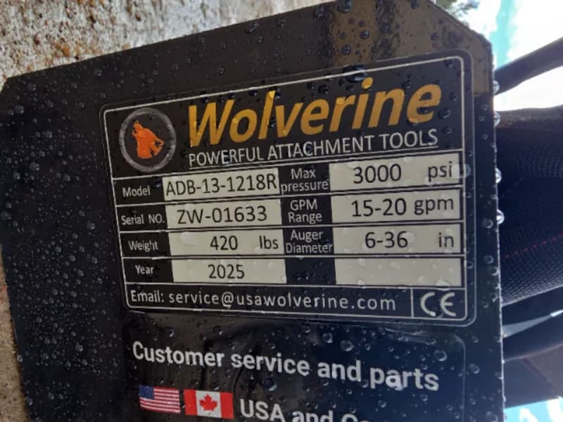 Wolverine ADB-13-12 18R Hydraulic Earth Auger, detail view