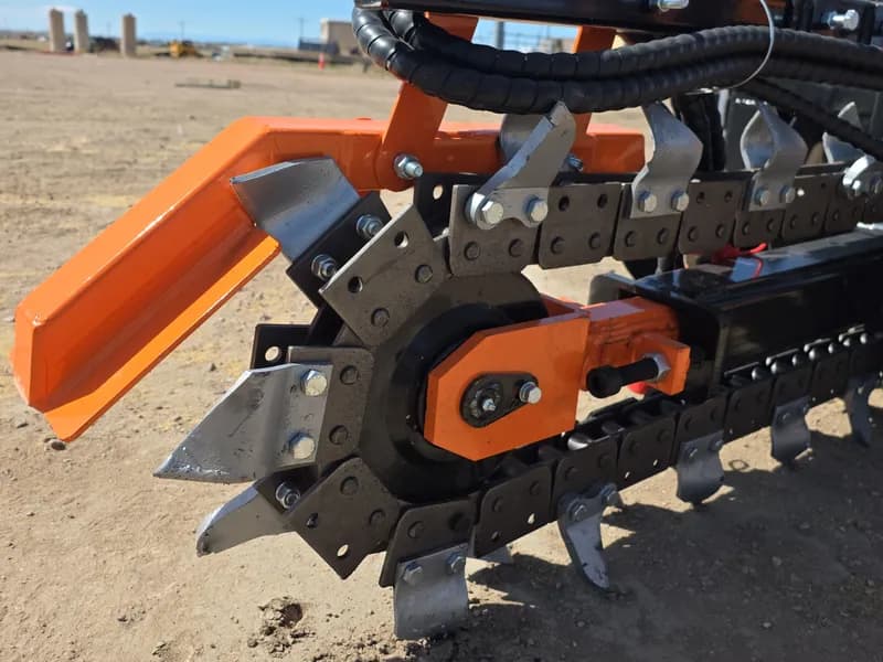 Mower King ECSSCT72 Skid Steer Trencher Attachment, interior view
