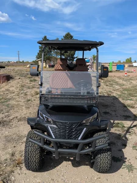 Unused Captok Electric Off-Road Golf Cart 6-Person GC42S 60V Assembled (Black) , rear view