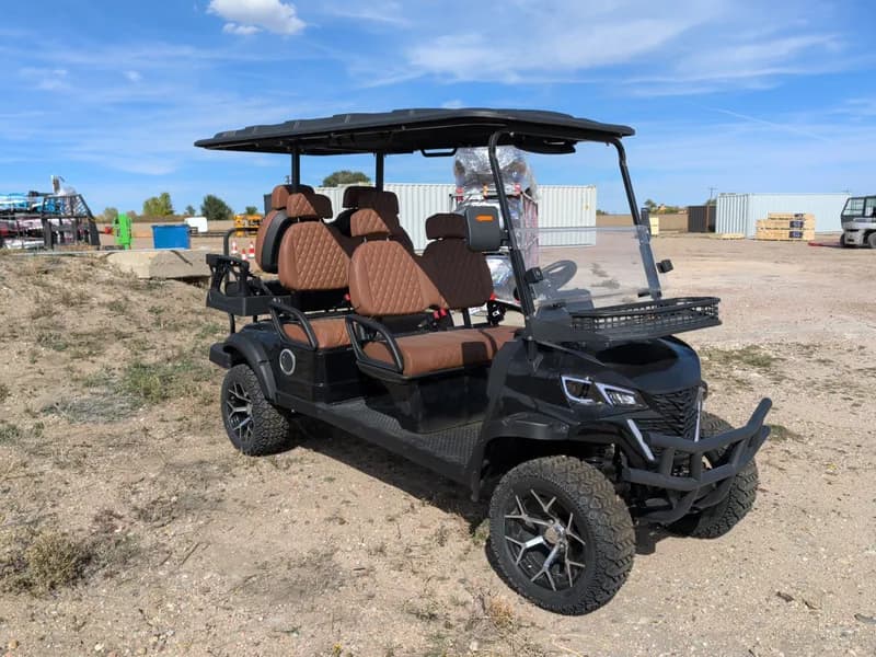 Unused Captok Electric Off-Road Golf Cart 6-Person GC42S 60V Assembled (Black) , detail view